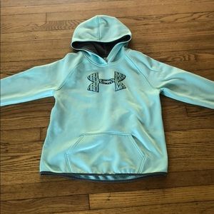 adult extra small light blue underarmour  hoodie